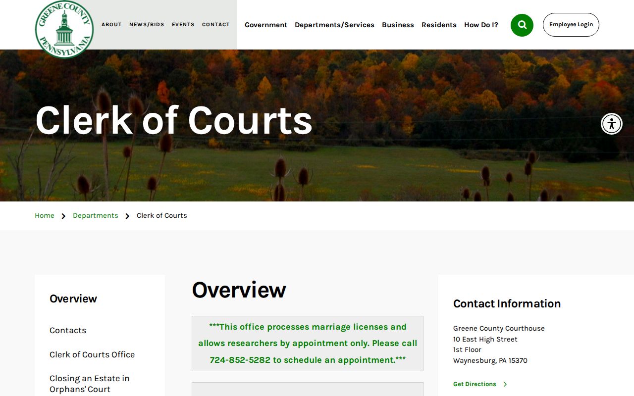 Greene County historic criminal docket clerk records