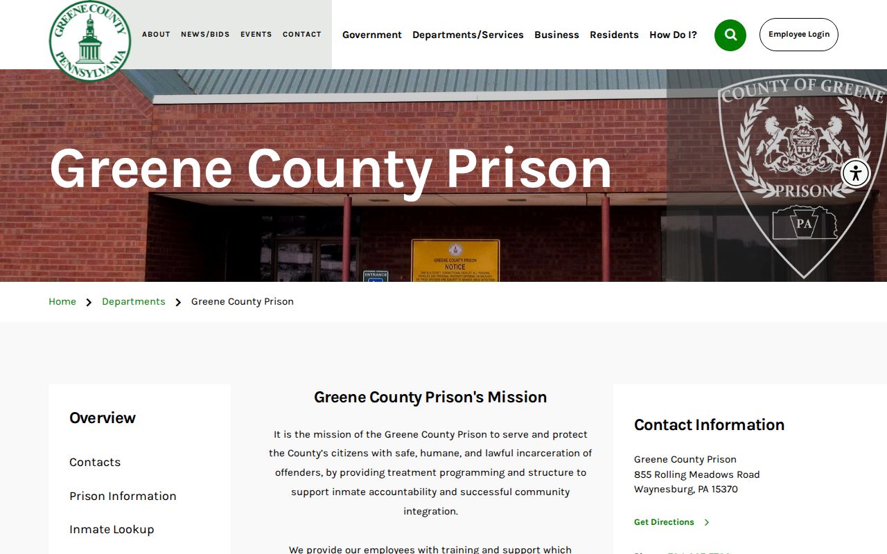 Greene County criminal booking and inmate lookup