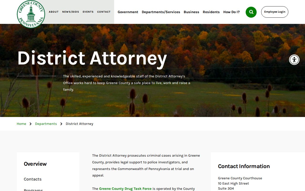 Greene County criminal case prosecutor records